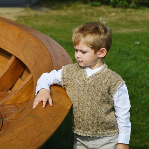 ‘RILEY’ - BOYS V NECK SLEEVELESS SWEATER - Image 3