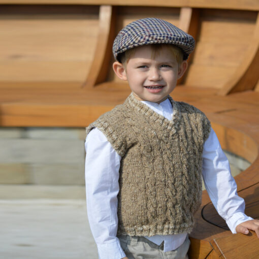 ‘RILEY’ - BOYS V NECK SLEEVELESS SWEATER - Image 2