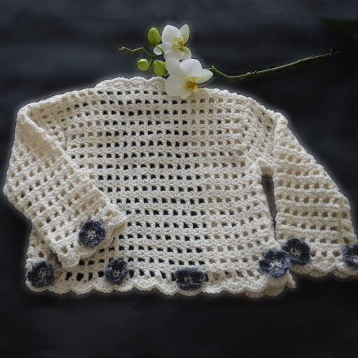 'JESSICA' - CROCHETED BOLERO ORGANIC MERINO  (LIMITED EDITION) - Image 2