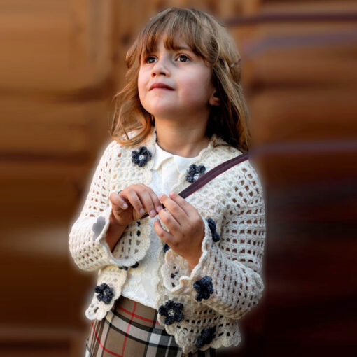'JESSICA' - CROCHETED BOLERO ORGANIC MERINO  (LIMITED EDITION) - Image 3