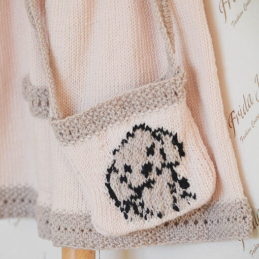 'KLOE' - GIRL'S PURE BABY MERINO DRESS AND MATCHING BAG - Image 3