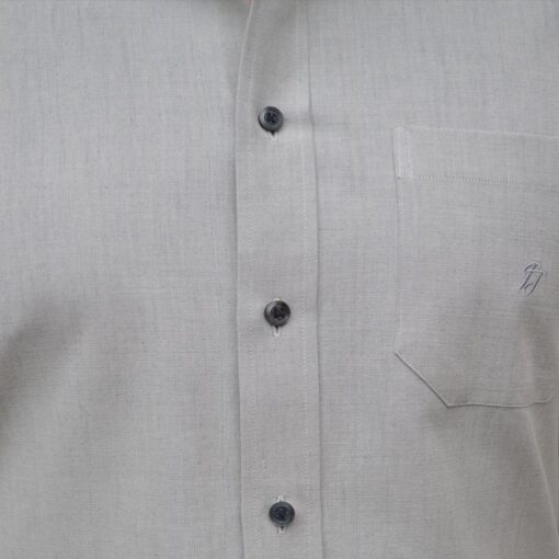MEN'S ORGANIC COTTON GRANDAD COLLAR SHIRT - Image 4