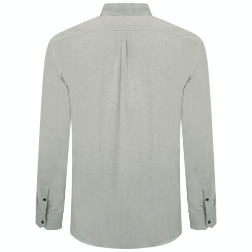 MEN'S ORGANIC COTTON GRANDAD COLLAR SHIRT - Image 5