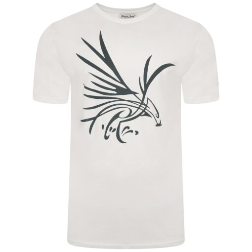 MEN'S WHITE ORGANIC SLIM FIT T-SHIRT WITH BANDANA