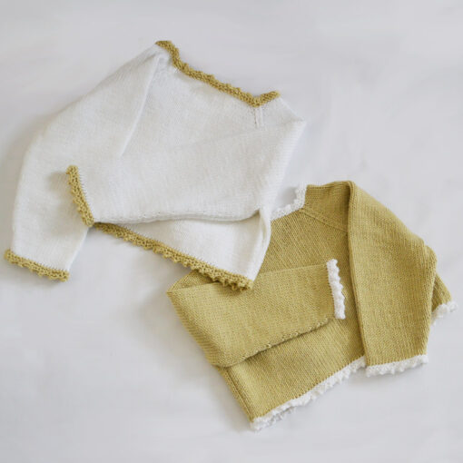'EVIE' ORGANIC COTTON GIRL'S BOLERO - MAIZE - Image 4