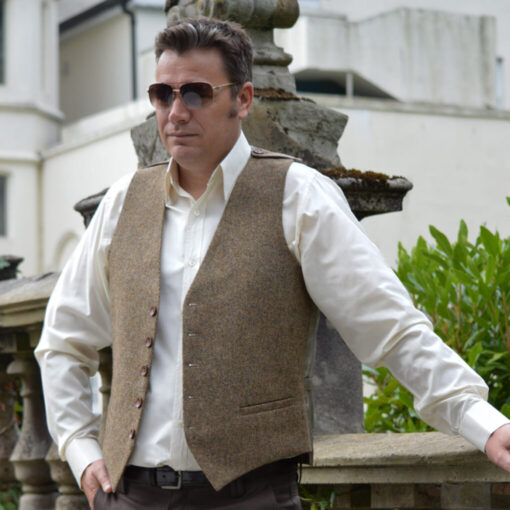 MEN'S TWEED AND SILK WAISTCOAT Timeless & Durable - Image 5