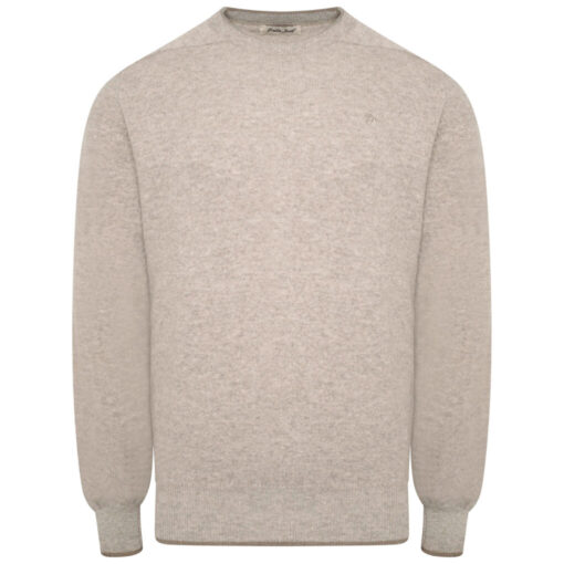 MEN'S SWEATER CREWNECK LAMBSWOOL BEIGE