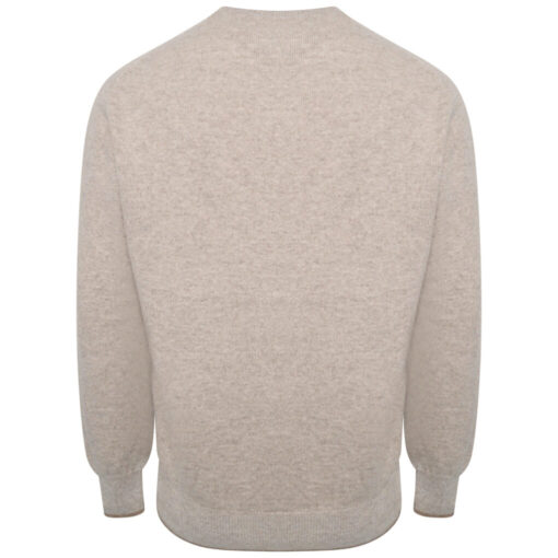 MEN'S SWEATER CREWNECK LAMBSWOOL BEIGE - Image 2